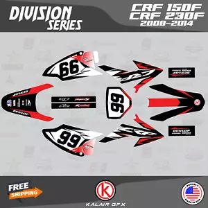 Kit de Gráficos para HONDA CRF150F CRF230F (2008-2014) División-Rojo - Imagen 1 de 6