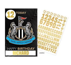 Geburtstagskarte Newcastle United personalisieren mit enthaltenem Stickerbogen - Bild 1 von 6