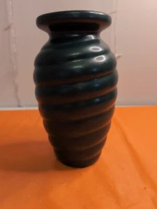 Vintage Haeger Pottery Emerald Green Beehive Swirl Vase 610-57 - Picture 1 of 7