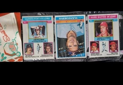 1976 Topps Holkday Rack Pack HOF’ers Gaylord Perry, Johnny Bench, Jim Palmer + Foto 1 de 4