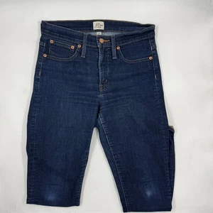 Jeans donna denim J Crew 28 blu cotone gamba skinny vestibilità classica pantaloni stile slim - Foto 1 di 11