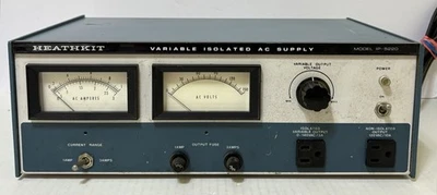Fonte de alimentação CA isolada variável vintage Heathkit IP-5220 - TESTADO - Imagem 1 de 4