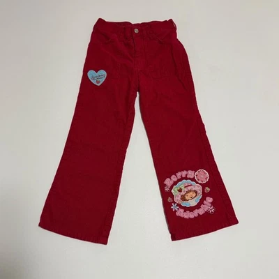Pantalones Cortos Fresa Niñas De Colección Talla 4/5 Rojo Pana Raro Años 2000 Foto 1 de 4