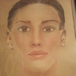 A Beautiful Folk Art Pastel Painting of African American woman By K O'Neill 1950 - Picture 1 of 15