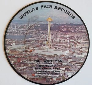SEATTLE WORLDS FAIR SOUVENIR - 7" Single 45 - 1962 - Paul Whiteman -Space Needle - Picture 1 of 2