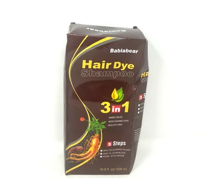 Champú tinte para cabello BABLABEAR 3 en 1, (marrón oscuro), 16,9 fl oz Foto 1 de 2