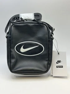 Bolso de hombro de cuero Supreme x Nike - negro - NUEVO - HJ7964-045 - Imagen 1 de 3