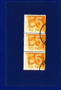SG D101 1982 £5 naranja opaco tira Z89 (3) buen usado pgfl - Imagen 1 de 2