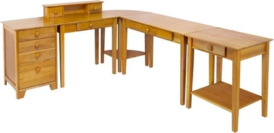 Winsome Studio 5-Pc Home Office Set with Desk, Corner Table, End Table - Image 1 of 4