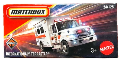 Matchbox International Terrastar 24/125 Power Grab 2025 1:64 Modell Krankenwagen - Bild 1 von 4