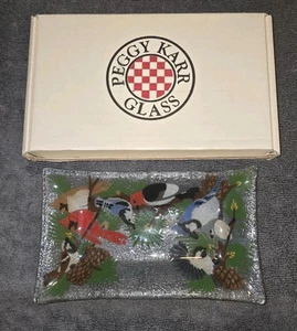 Peggy Karr 10"x6" rechteckiges Tablett "VÖGEL" ein wahrer Favorit ❤️ 🦜 Must Have...Neu im Karton - Bild 1 von 6