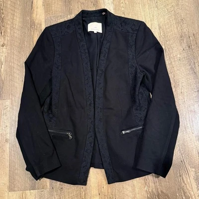 Blazer Rebecca Taylor Executive Panel Encaje Negro 10 Foto 1 de 4