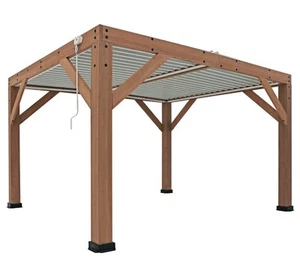 Terrassendach Terrassenüberdachung Pergola Zendernholz Westmann 396x335x251cm - Bild 1 von 9