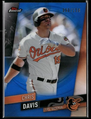 2019 Finest #37 Chris Davis Blue Refractor #/150 - Image 1 of 2