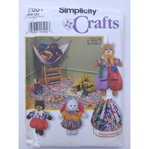 Simplicity 7681 Sewing Pattern Kids Storage Toy Hammock, Laundry & Pajama Bags - Picture 1 of 5