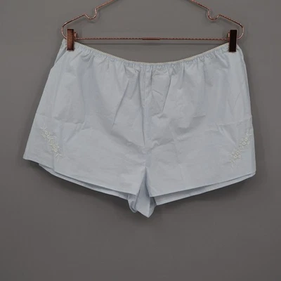 Pantalones Cortos para Dormir J.Crew Algodón Popelina Bordados Mujer L Azul Claro Salón Boho Nuevos con Etiquetas Foto 1 de 4