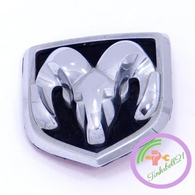 04-09 Dodge Dakota Durango CHROME RAMS HEAD BADGE EMBLEM GRILLE OEM MOPAR 05 06 - Image 1 of 2