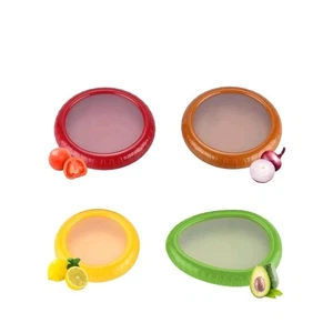 Silicone Avocado Saver - Set of 4 Reusable Storage Containers for Fridge - Ideal - Picture 1 of 8