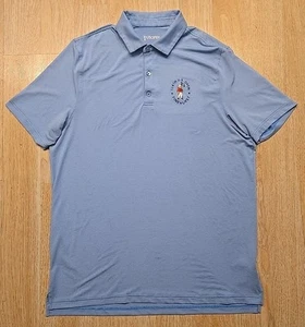 U.S. Open 124th Pinehurst 2024 Blue Stripe Performance Stretch Golf Polo Large - Picture 1 of 12