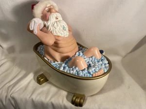 Musikalischer Weihnachtsmann in der Badewanne mit Handtuch Musik funktioniert Animation funktioniert nicht - Bild 1 von 8
