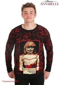 Annabelle Christmas Sweater LICENSED Men's Medium NEW! Horror, Conjuring UGLY - Picture 1 of 5