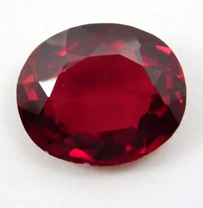 Piedra preciosa suelta corte ovalado rubí rojo natural Mozambique certificado 45,00 quilates - Imagen 1 de 8