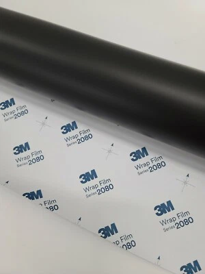 3M 2080 Matte Flat Black Vinyl Car Vehicle Auto Wrap Film Series Sticker Decal  - Image 1 of 4