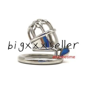 Stainless Steel Male Chastity Device Short Cage for Men Metal Locking Belt CC229 - Picture 1 of 11
