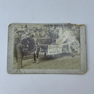 Vintage Photo Cardboard Advertising Dairy Waukesha Milk Co WAUKESHA WISCONSIN WI - Picture 1 of 13