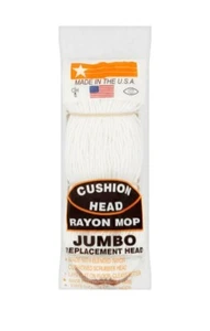 JUMBO Rayon Cushion Head MOP REPLACEMENT POLY screw threaded JW Mfg Co. #14 Usa - Picture 1 of 2