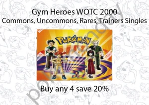 Gym Heroes None Holo Common Uncommon Rare Singles Vintage Pokemon Karte Near Mint - Bild 1 von 90