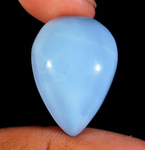 23 CT 100% NATURAL OWYHEE BLUE OPAL PEAR CABOCHON GEMSTONE 25x18x10 MM BJ=0312 - Picture 1 of 6