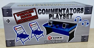 WWE Commentators Playset inc. Breakable Commentary Table & 2 Steel Chairs - Image 1 of 2