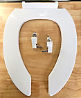 Siège de toilette commercial Toto SC134#01 ouvert allongé + couvercle en coton blanc