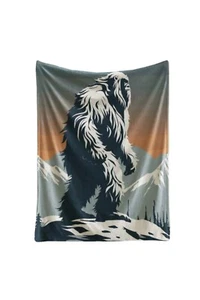 Yeti Fleece Blanket Plush Warm Gift - Picture 1 of 1
