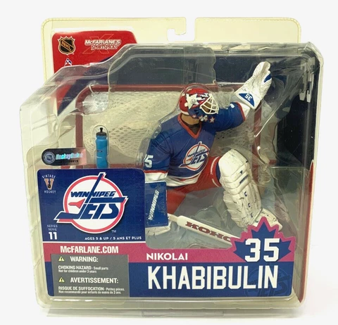 Mcfarlane NHL Nikolai Khabibulin Winnipeg Jets Blue Jersey Series 11 Figure Cover
