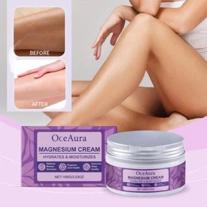 Loción hidratante de magnesio crema para piernas - Alivia la tensión muscular incomodidad. - Imagen 1 de 14