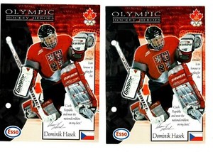 Two 1997-98 Esso Olympic Hockey Heroes #54 Dominik Hasek
