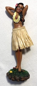 Dashboard Hula Girl 7" Doll Dance Pose Hawaii Hawaiian Gifts  Natural Skirt N - Picture 1 of 3