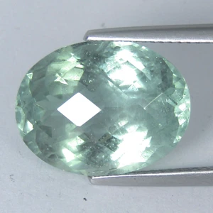 Piedra preciosa ovalada de berilo verde natural sin calentar de 11,68 quilates - Imagen 1 de 3
