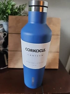 CORKCICLE CANTEEN 16 OZ STAINLESS STEEL TRIPLE INSULATED -STEEL BLUE -NWT !! - Picture 1 of 10