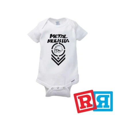 Metal Mulisha Gerber Baby Onesie® Cotton Unisex White Short Sleeve Bodysuit - Image 1 of 4