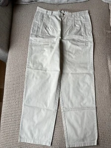 Banana Republic Hombre Chino Vaqueros Pantalones Años 2000 Crema Recto Talla 38/34 Algodón - Imagen 1 de 11