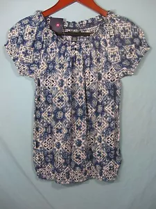 Neu mit Etikett Chaps by Ralph Lauren Damenoberteil blau-weiß geknöpft  - Bild 1 von 4