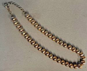 Vintage Napier Necklace Gold Tone Beaded Balls 17" - Picture 1 of 1