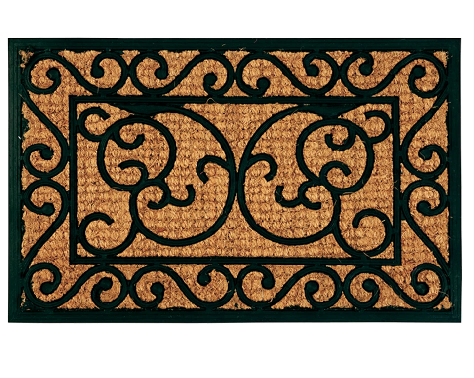 Esschert Gummitürmatte mit Kokos Türvorleger Fußmatte Fußabtreter