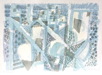 Eduard Bargheer (1901-1979), sign. Farblithographie, "Häuser und Gärten am Meer" - Bild 1 von 4