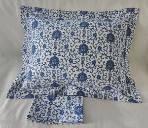 Ralph Lauren PORCELAIN ROSETTE BLUE STANDARD Pillow shams 2(Two) New!!! - Picture 1 of 7