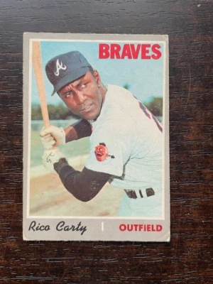 1970 O-Pee-Chee baseball set break OPC #145 Rico Carty - Atlanta Braves Foto 1 de 2