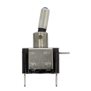 Stainless steel Rocker switch Off switch Blue Ø12mm 45x18x23mm 6,3x0,8mm Flat pl - Picture 1 of 3